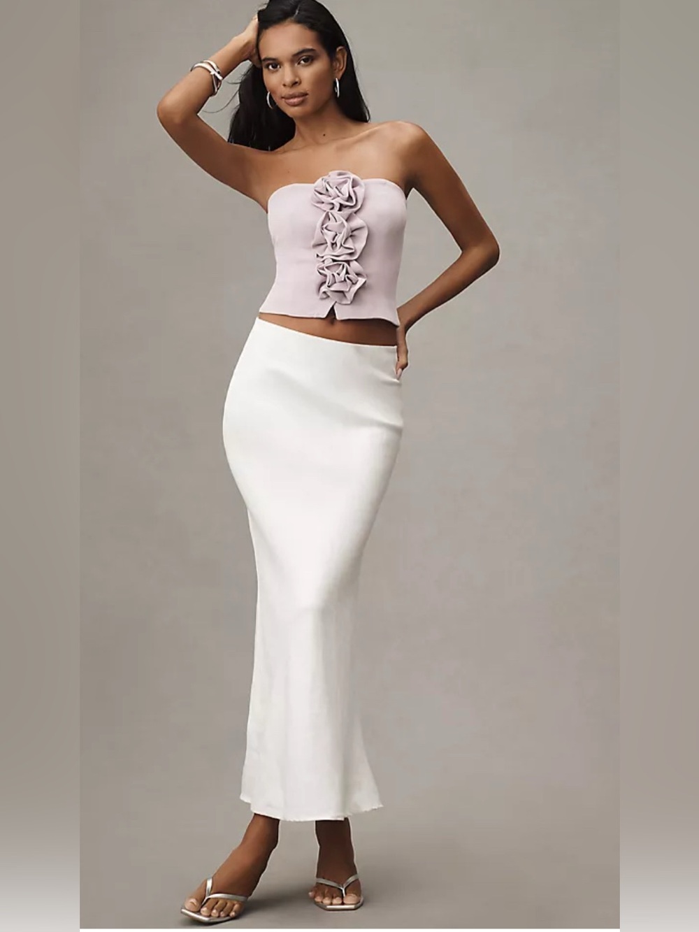 Anthropologie The Tilda Maxi Slip Skirt- linen edition